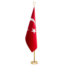 Makam Bayrağı Sarı Direkli Püskülsüz